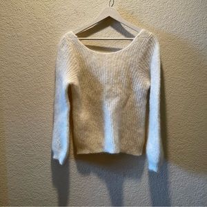 Sezane ivory mohair blend “Lucy” jumper sweater, size M